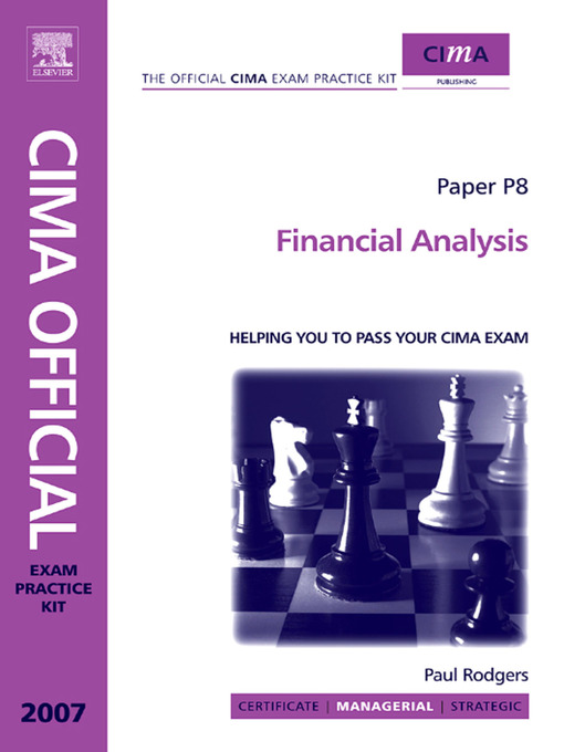 Upplýsingar um CIMA Exam Practice Kit Financial Analysis eftir Paul Rodgers - Biðlisti